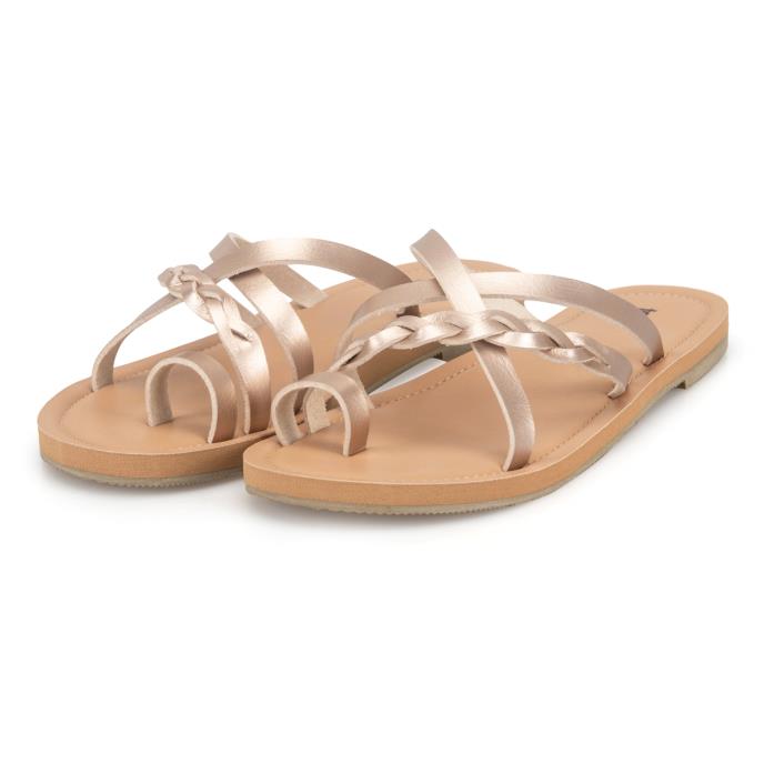 totes® Ladies Toe Post Strappy Sandal Rose Gold Extra Image 1